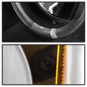 Chevrolet Silverado 1500 Headlights - SPYDER - Projector LED Halo with Amber Reflector - Black - `03-`06