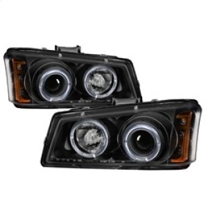 Chevrolet Silverado 1500 Headlights - SPYDER - Projector LED Halo with Amber Reflector - Black - `03-`06