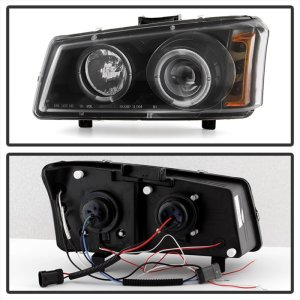 Chevrolet Silverado 1500 Headlights - SPYDER - Projector LED Halo with Amber Reflector - Black - `03-`06