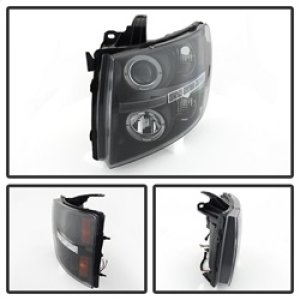 Chevrolet Silverado 1500 Headlights - SPYDER - Projector LED Halo - Black - `07-`13