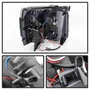 Chevrolet Silverado 1500 Headlights - SPYDER - Projector LED Halo - Black - `07-`13