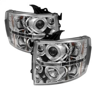 Chevrolet Silverado 1500 Headlights - SPYDER - Projector, LED Halo - Chrome - `07-`13