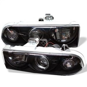 Chevrolet S10 Headlights - SPYDER - Projector Headlights - LED Halo - Black - `98-`04