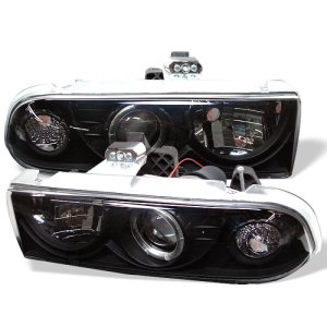 Chevrolet S10 Headlights - SPYDER - Projector Headlights - LED Halo - Black - `98-`04