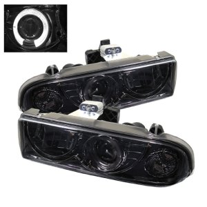 Chevrolet S10 Headlights - SPYDER - Projector LED Halo - Smoke - `98-`04