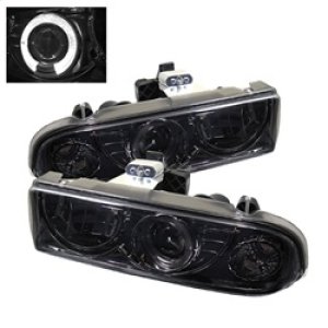 Chevrolet S10 Headlights - SPYDER - Projector LED Halo - Smoke - `98-`04