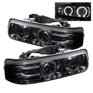 Chevrolet Silverado 2500 Headlights - SPYDER - LED Halo Projector - Smoke - `99-`02