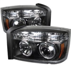 Dodge Dakota Headlights - SPYDER - LED Halo Projector - Black - `05-`07
