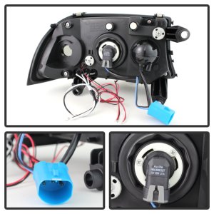 Dodge Dakota Headlights - SPYDER - Projector LED Halo - Black - `97-`04