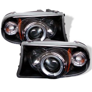 Dodge Dakota Headlights - SPYDER - Projector LED Halo - Black - `97-`04