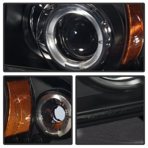 Dodge Dakota Headlights - SPYDER - Projector LED Halo - Black - `97-`04