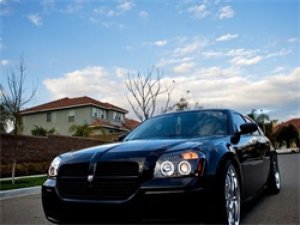 Dodge Magnum Headlights - SPYDER - CCFL Halo LED - Black - `05-`07