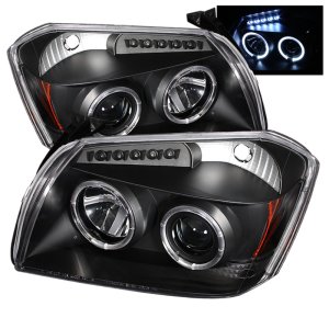 Dodge Magnum Headlights - SPYDER - Projector Headlights LED Halo - Black - `05-`07