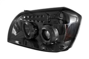 Dodge Magnum Headlight Set - SPYDER - LED Halo - Smoke - `05-`07