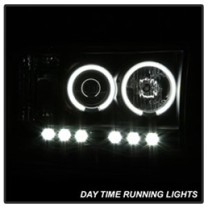 Dodge Ram 1500 Headlights - SPYDER - CCFL Halo LED - Black - `02-`05