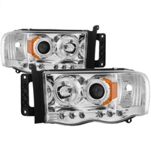 Dodge Ram 2500 Headlights - SPYDER - LED Halo Projector - Chrome - `03-`05