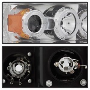 Dodge Ram 2500 Headlights - SPYDER - LED Halo Projector - Chrome - `03-`05