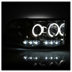 Dodge Ram 2500 Headlights - SPYDER - LED Halo Projector - Chrome - `03-`05
