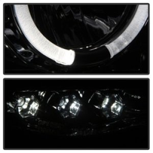 Dodge Ram 1500 Headlights - SPYDER - LED Halo Projector - Smoke - `02-`05