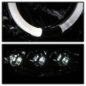 Dodge Ram 2500 Headlights - SPYDER - LED Halo Projector - Smoke - `03-`05