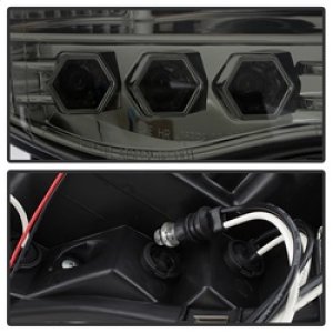 Dodge Ram 2500 Headlights - SPYDER - LED Halo Projector - Smoke - `03-`05