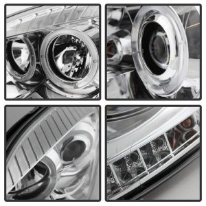 Dodge Ram 1500 Headlights - SPYDER - LED Halo Projector - Chrome - `06-`08