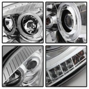 Dodge Ram 1500 Headlights - SPYDER - LED Halo Projector - Chrome - `06-`08