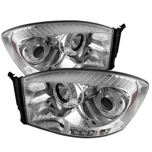 Dodge Ram 2500 Headlights - SPYDER - LED Halo Projector - Chrome - `06-`09