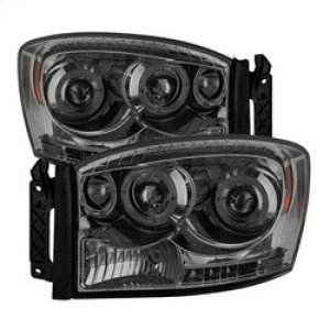 Dodge Ram 2500 Headlights - SPYDER - LED Halo Projector - Smoke - `06-`09