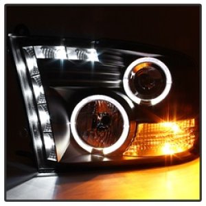 Dodge Ram 1500 Headlights - SPYDER - Projector LED Halo - Black - `09-`14