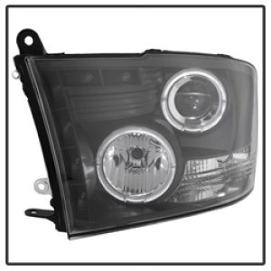 Dodge Ram 1500 Headlights - SPYDER - Projector LED Halo - Black - `09-`14