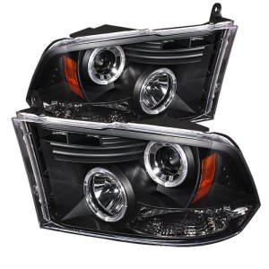 Dodge Ram 1500 Headlights - SPYDER - Projector LED Halo - Black - `09-`14