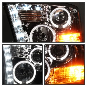 Dodge Ram 1500 Headlights - SPYDER - LED Halo - Chrome - `09-`14