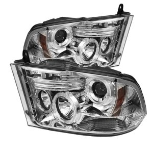 Dodge Ram 1500 Headlights - SPYDER - LED Halo - Chrome - `09-`14