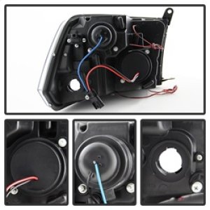 Dodge Ram 1500 Headlights - SPYDER - LED Halo - Chrome - `09-`14