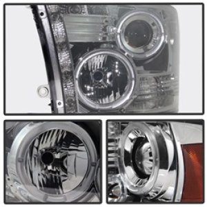Dodge Ram 1500 Headlights - SPYDER - LED Halo Projector - Smoke - `09-`14