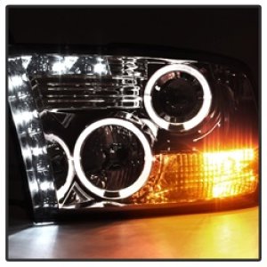 Dodge Ram 1500 Headlights - SPYDER - LED Halo Projector - Smoke - `09-`14