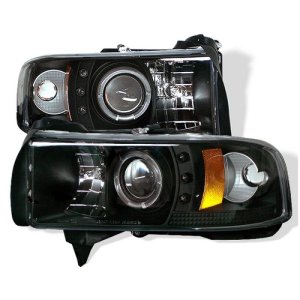 Dodge Ram 1500 Headlights - SPYDER - CCFL Halo LED - Black - `94-`01