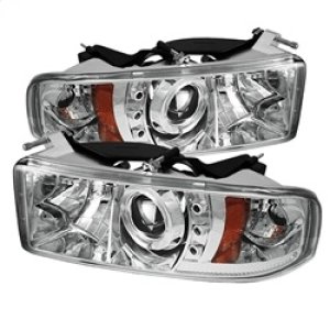 Dodge Ram 1500 Headlights - SPYDER - Projector LED Halo - Chrome - `94-`01