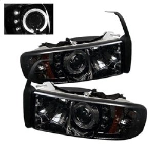 Dodge Ram 1500 Headlights - SPYDER - LED Halo Projector - Smoke - `94-`01 Dodge Ram 1500 Headlights - SPYDER - LED Halo Projector - Smoke - `94-`01
