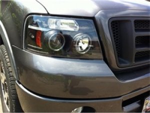 Ford F150 Headlights - SPYDER - Version 2 LED Halo Projector - Black - `04-`08