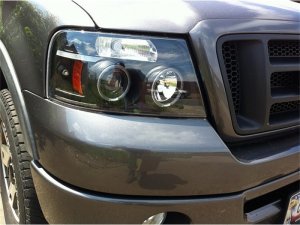 Ford F150 Headlights - SPYDER - Version 2 LED Halo Projector - Black - `04-`08