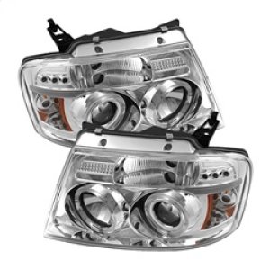 Ford F150 Headlights - SPYDER - Projector Version 2 LED Halo - Chrome - `04-`08