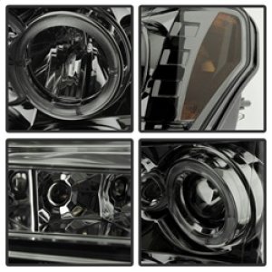 Ford F150 Headlights - SPYDER - LED Halo Projector - Halogen Model - Smoke - `09-`14