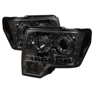 Ford F150 Headlights - SPYDER - LED Halo Projector - Halogen Model - Smoke - `09-`14