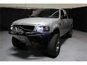 Ford F150 Headlights - SPYDER - CCFL Halo LED, Projector - Black - `97-`03