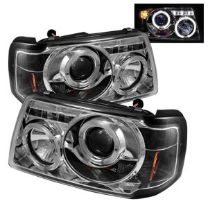 Ford Ranger Headlights - SPYDER - LED Halo Projector - Chrome - `01-`11