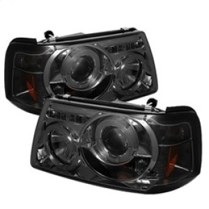 Ford Ranger Headlights - SPYDER - LED Halo Projector - Smoke - `01-`11