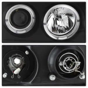 GMC Sierra 1500 Headlights - SPYDER - Projector LED Halo - Black - `08-`13