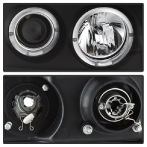 GMC Sierra 1500 Headlights - SPYDER - Projector LED Halo - Black - `08-`13